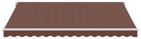 Toldo retrátil automático 400x300 cm castanho