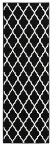 vidaXL Passadeira 80x250 cm polipropileno preto e branco