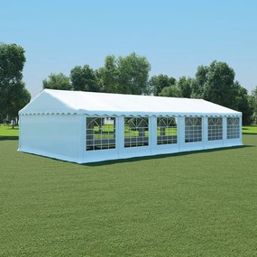 vidaXL Tenda de jardim PVC 6x12 m branco