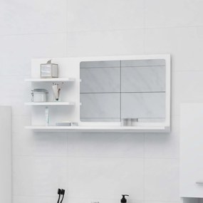 Espelho Gustave com Prateleiras - Branco - Design Moderno