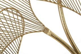 PAINEL DE FERRO 3D GLAM LEAF CM 79X5X68 DOURADO