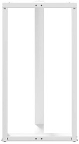 Pés de mesa de bar em forma de T, 2 peças, branco, 60x35x(110-111) cm,