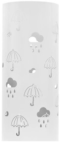 Suporte para guarda-chuvas em aço branco