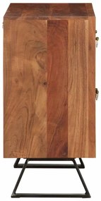Armário gavetas 70x35x70 cm madeira maciça acácia castanho mel