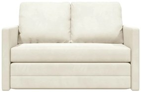 Loveseat 2 lugares Creme Tecido, Madeira 2 lugares