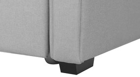 Cama dupla em tecido cinzento claro 90 x 200 cm LIBOURNE Beliani