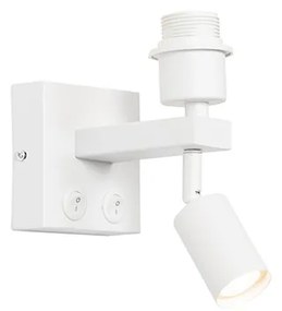 Candeeiro de parede moderno branco com luz de leitura - Brescia