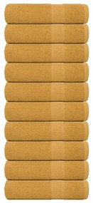 Toalhas de mãos 10 pcs 50x100 cm 360 gsm 100% algodão ouro