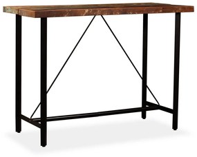 Mesa de bar em madeira reciclada maciça 150x70x107 cm