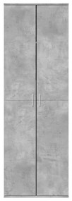 Aparador alto 60x35x180cm derivados de madeira cinzento cimento
