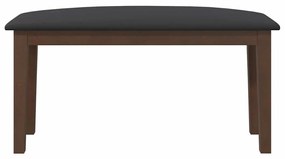 Banco 90 cm madeira seringueira maciça castanho
