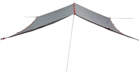 Lona de campismo 300x294 cm impermeável cinzento e laranja