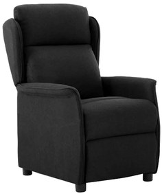 vidaXL Poltrona reclinável Preto 66.5 x 94 x 101.5 cm Poliéster