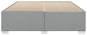 Estrutura de cama sem colchão 200x200 cm tecido cinzento-claro