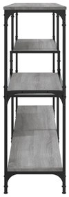 Mesa consola 160x32x95 cm derivados de madeira cinzento sonoma