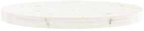 Tampo de mesa redondo Ø50x3 cm madeira de pinho maciça branco