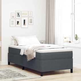 vidaXL Cama Box Cinza Escuro 100 x 200 cm Veludo