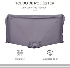 Guarda‑Sol – Versalhes – 230x130x249cm – Tecido Poliéster Anti‑UV