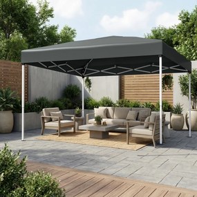 Tenda dobrável de 3 x 3 m, resistente, portátil, pavilhão para jardim cinzento