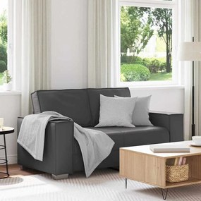 Sofá Loveseat vidaXL Cinza 120 cm em Couro Sintético