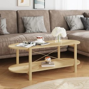 vidaXL Mesa de centro 110x48x40 cm derivados de madeira