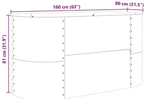Cama de Jardim Elevada Café com Aparência de Madeira 160x80x81 cm de A