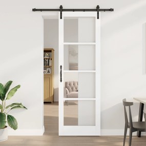 Porta de Correr vidaXL com Conjunto de Ferragens 'ORKDAL'Branca 78x232 cm