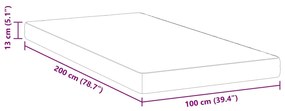 Colchões Branco 100 x 200 cm Tecido 100% poliéster