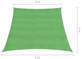 Para-sol estilo vela 160 g/m² 4/5x3 m PEAD verde-claro