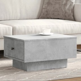 Mesa de centro 60x45x31 cm derivados de madeira cinza cimento