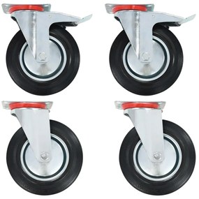 Rodas giratórias 4 pcs 200 mm