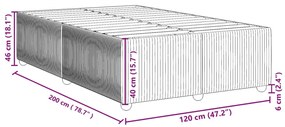 Estrutura cama sem colchão 120x200 cm tecido cinza-acastanhado