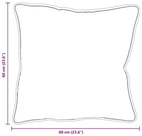 Travesseiros 2 pcs Branco 60 x 60 cm 85gsm 100% poliéster