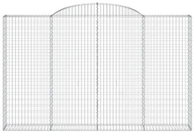 Cestos gabião arqueados 4pcs 300x30x180/200cm ferro galvanizado