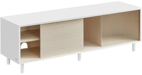 Estante para TV com montagem rápida e design moderno | VASAGLE | 140 x 39 x 45 cm | branco | LTV466W01.