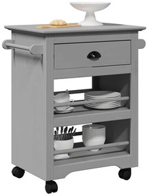 vidaXL Carrinho de cozinha BODO cinzento 67,5x45x80 cm