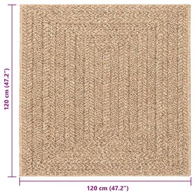 Tapete ZIZUR bege 200x290 cm aspeto de juta interior e exterior