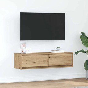 Aparador de TV vidaXL Carvalho Artesanal 100x31x25,5 cm Madeira de Engenharia
