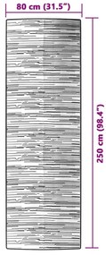 Tapete de exterior 80x250 cm ARAKIL PP Castanho