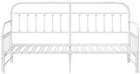 Estrutura de Cama vidaXL com Cama Auxiliar Branca 80x200 cm em Aço