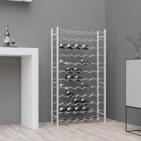 340912 vidaXL Garrafeira para 72 garrafas metal branco