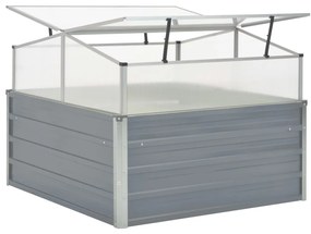 Estufa 100x100x85 cm aço galvanizado cinzento