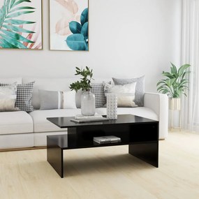 vidaXL Mesa de centro 90x60x42,5 cm contraplacado preto