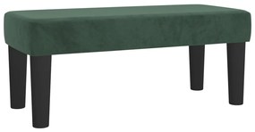 Cama boxspring com colchão 120x200 cm veludo verde-escuro