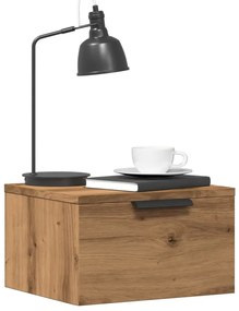 vidaXL Mesa de cabeceira de parede 34x30x20 cm cor carvalho artisiano