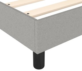 Estrutura de cama sem colchão 80x200 cm tecido cinzento-claro