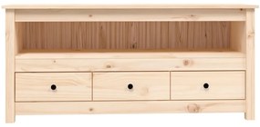 Móvel de TV 114x35x52 cm madeira de pinho maciça