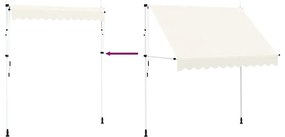 Toldo retrátil manual 250 cm creme