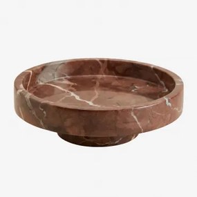 Vaciabolsos Redondo Ø25 Cm Em Pedra Natural Kevara Mármore Vermelho Chigan - Sklum