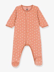 Pijama estampado, em veludo, para bebé, da Petit Bateau castanho estampado